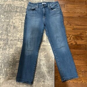 Good American Blue Straight Leg Jeans